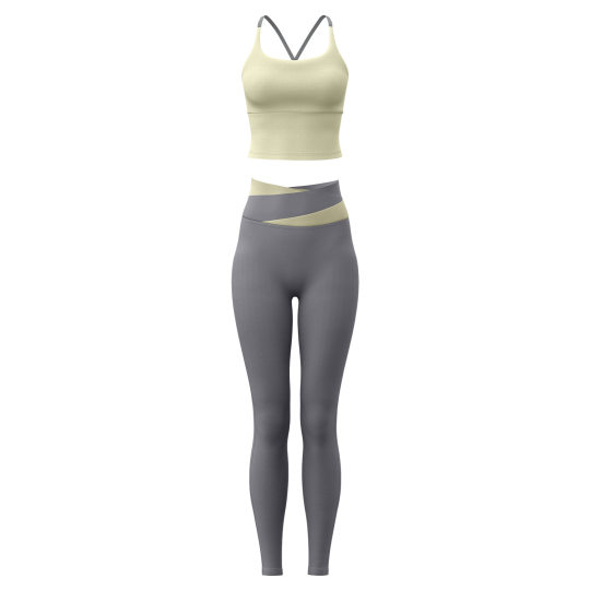 Juyitang Naked Breathable Sports Underwear Women's High Elastic Integrated Bra Sports Fitness Yoga Vest