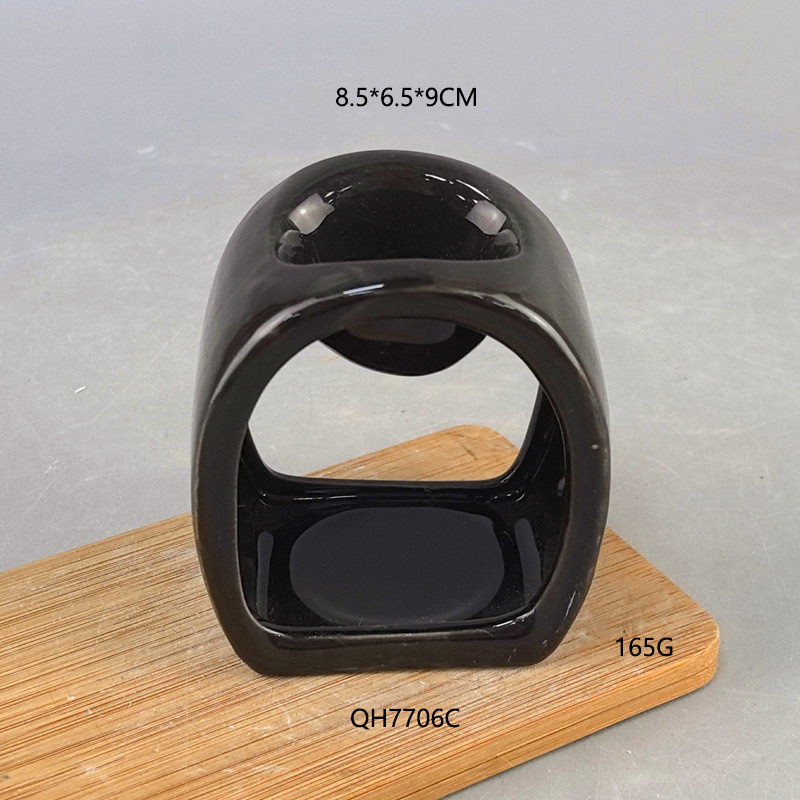 Lámpara de incienso de cerámica quemada en seco, lámpara de aceite esencial, horno de incienso de flores de cerámica, dormitorio, sala de estar, humidificador de fragancia