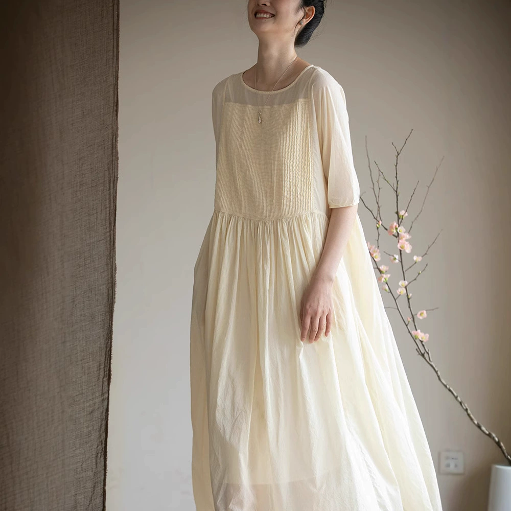 Новое платье из хлопка весной и летом 2025 года