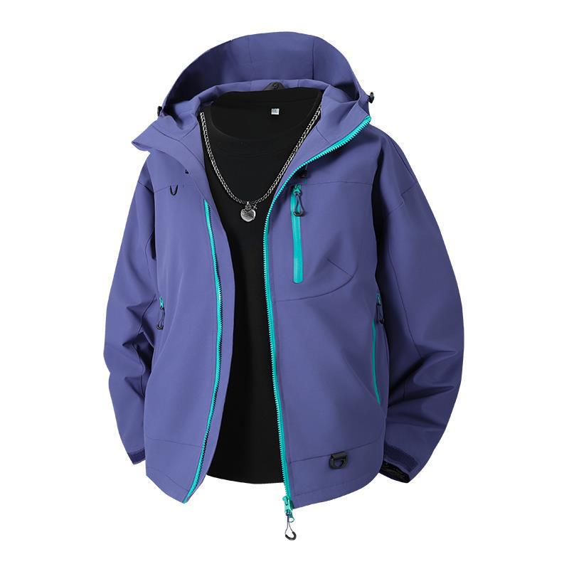 Popular Fleece-Lined Softshell Jacket Couple's Jacket Men's and Women's Outdoor Hiking Clothing Trendy Casual Jacket Entry-Level Ski Clothing