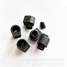 龙三厂家供5100-7欧规锁线扣灯头紧线扣黑色防拉电源线扣牙长6mm