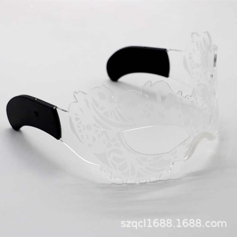 Amazon caliente venta acrílico gafas luminosas máscara dos en una bola KTV rendimiento LED colorido cambiable gafas