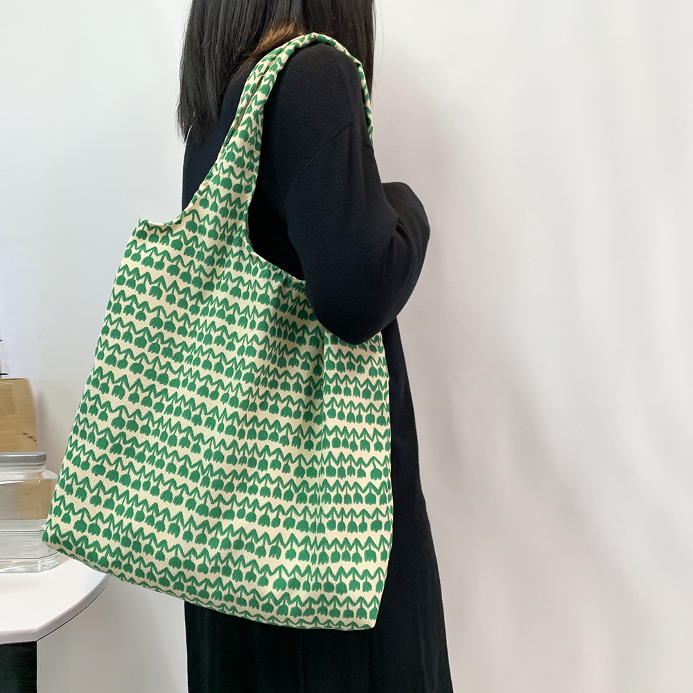 Zhang Ruonan con la bolsa de lona de hombro blanco Bahe bolsas de tela japonesas de estilo de literatura de otoño y invierno estudiantes bolsas de terciopelo