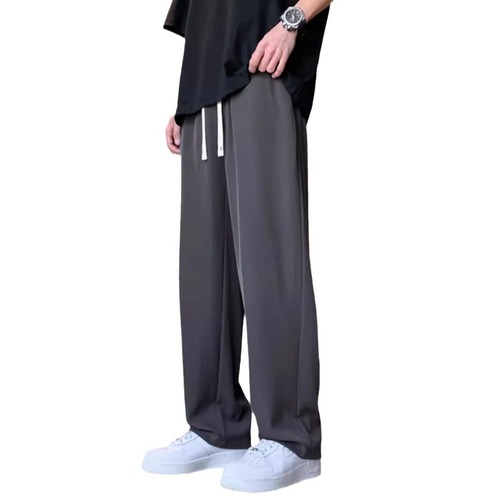 Men's Summer New Ice Silk Straight Leg Pants Men's Straight Leg Pants Men's Pants American Western Pants Sport Pants Long Pants