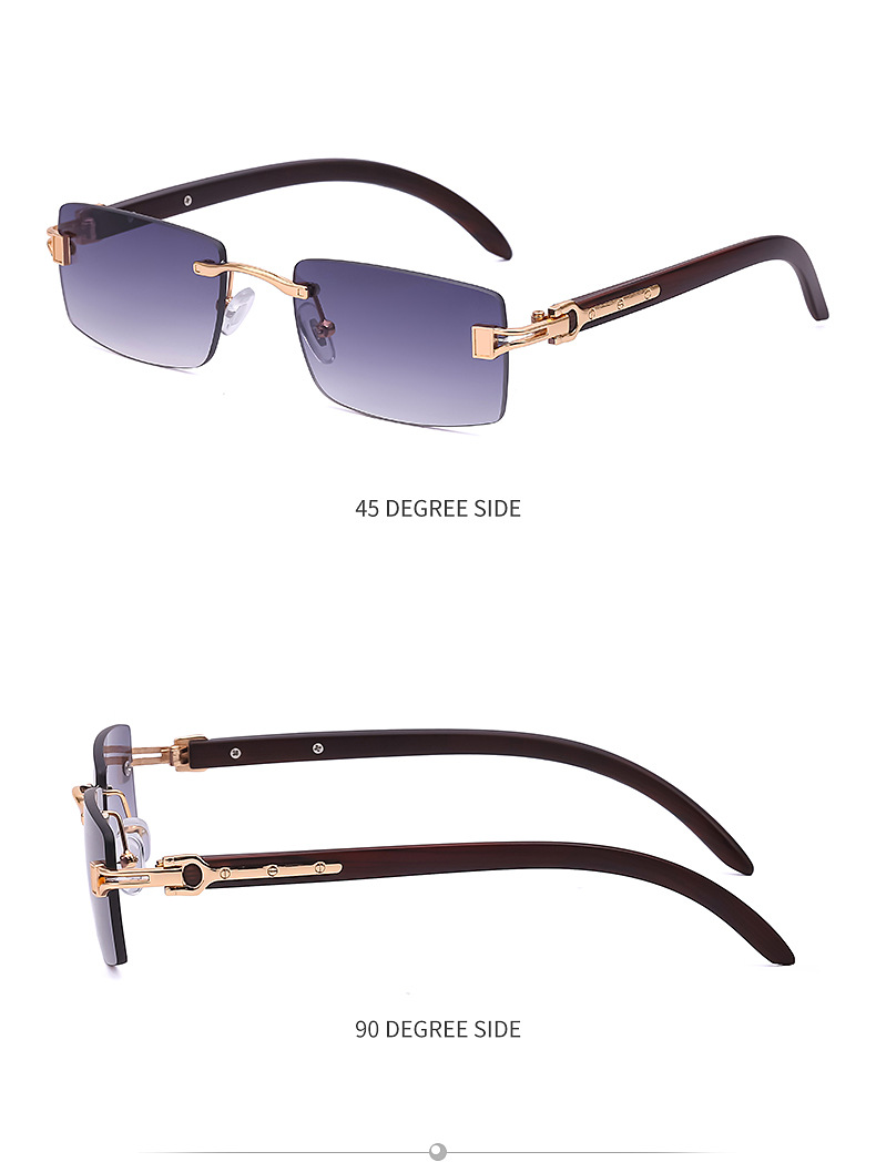 Fashion Rimless Square Sunglasses Wholesale display picture 5