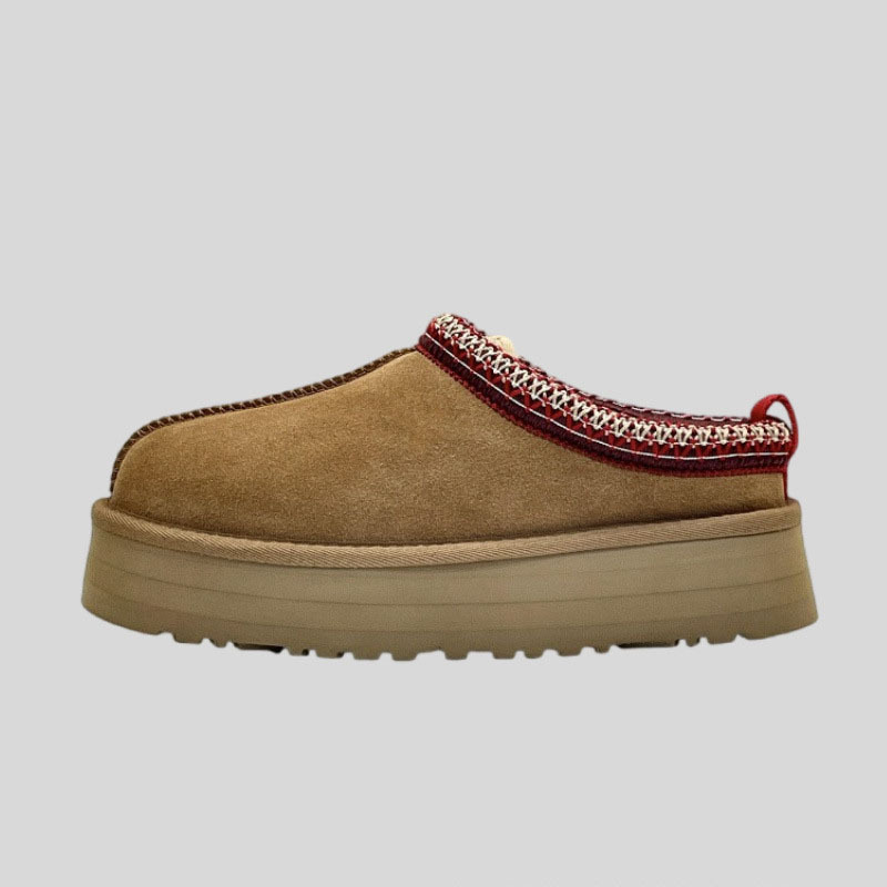 Ethnic Style Tazz Thick-Soled Cotton Slippers for Women, New Winter Model with Added Fleece for Warmth, Suitable for Outdoor Wear, Closed-Toe Platform Snow Boots Ethnic Style Tazz Thick-Soled Cotton Slippers for Women, New Winter Model with Added Fleece for Warmth, Suitable for Outdoor Wear, Closed-Toe Platform Snow Boots
