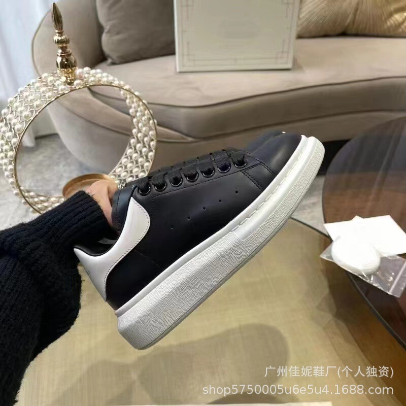 麦昆厚底小白鞋女2025秋季新款休闲百搭松糕鞋真皮情侣增高板鞋男|undefined