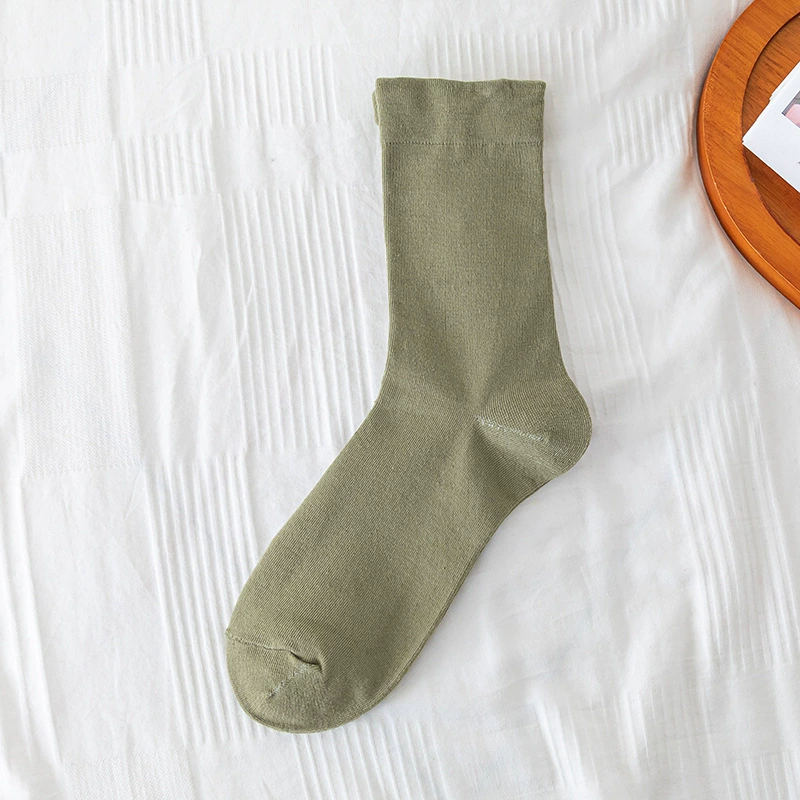 无 Summer thin white knee socks for pregnant, mid-length