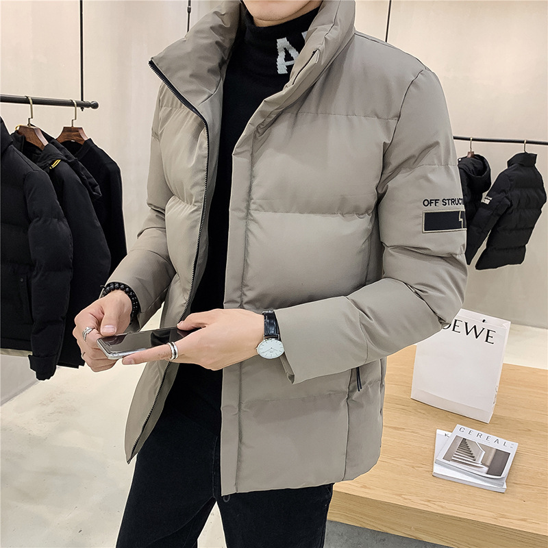 25冬季外套男棉服韩版潮流立领加厚保暖轻薄羽绒棉衣帅气短款棉袄|undefined