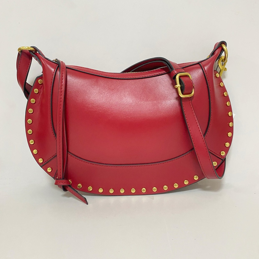 Retro black classic polyurethane one-shoulder bag