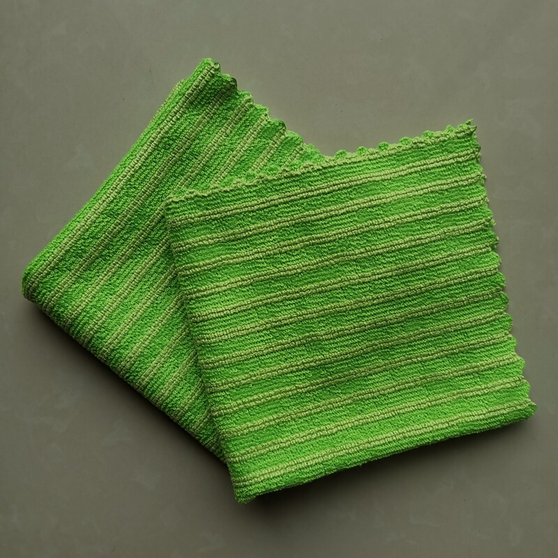 Cutler 2+3 polyester nylon cotton yarn striped pearl towel serrated hot trimming dish towel small square towel factory direct sales