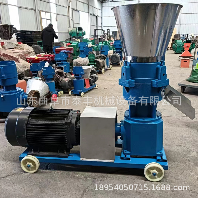 出口鸡鸭鹅养殖饲料制粒机 两相电颗粒饲料机 颗粒机生产线