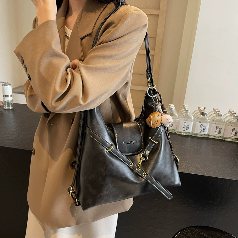 Retro Spacious Backpack and One-Shoulder Bag in High-Quality Leather, Multiple Colors