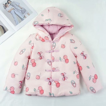 儿童夹棉外套连帽上衣加厚棉衣冬季纯棉花拜年服宝宝棉袄国风棉服