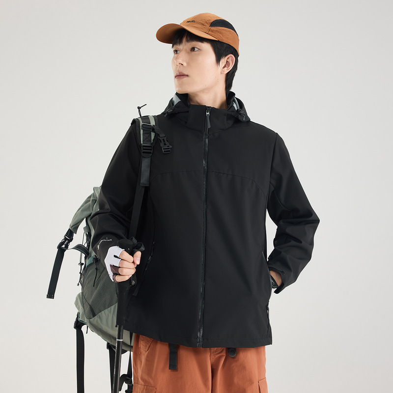ソフトシェルジャケット 防風防水 アウトドア登山服 企業団体活動 作業服 ジャケット カスタムプリントロゴ|undefined