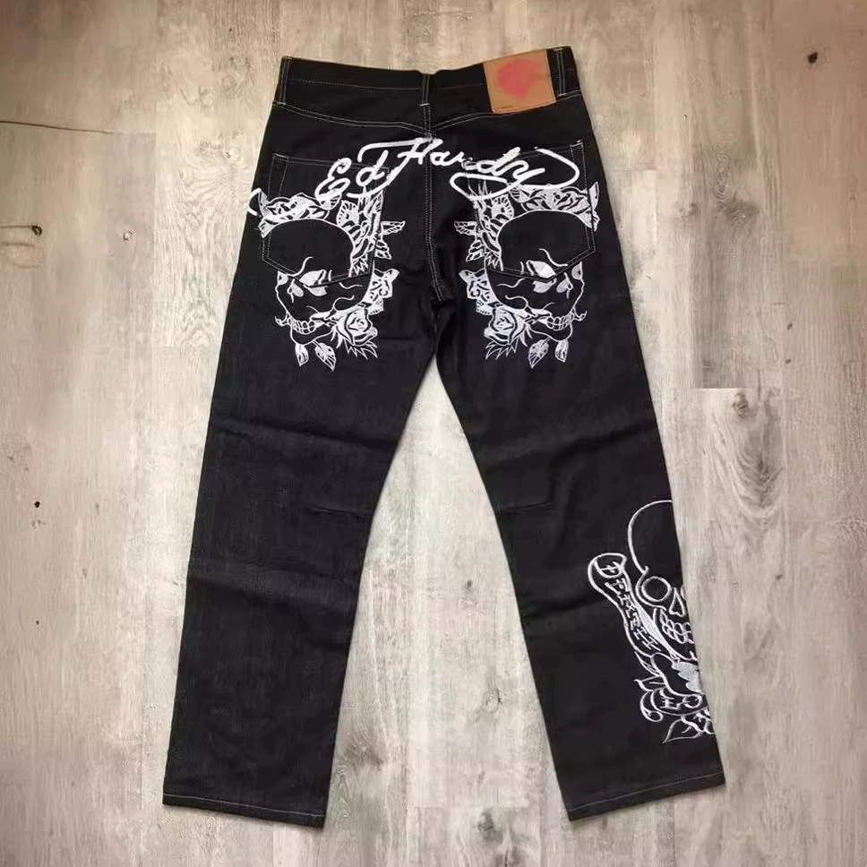В этом году горячие готические джинсы Y2K мужские джинсы хип-хоп свободный панк-стиль джинсы Харадзюку