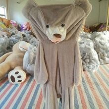 泰迪熊毛绒玩具玩偶美国大号皮壳熊猫皮套半成品厂家生产加工娃娃