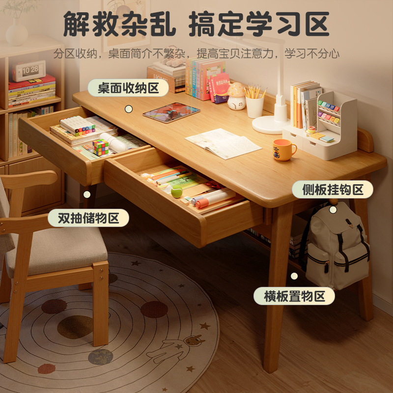 Mesa de estudio para estudiantes de escuela secundaria dormitorio escritorio con cajón moderno pequeño escritorio estrecho computadora