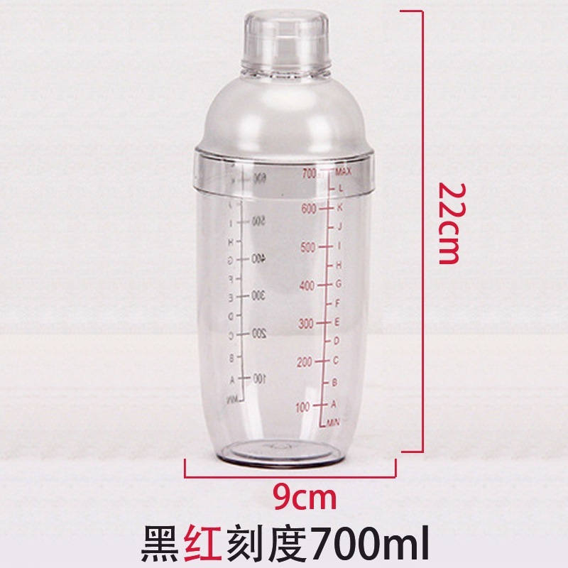 PC Shaker加厚雪克杯带刻度酒吧调酒器摇摇杯奶茶店柠檬茶器具|undefined