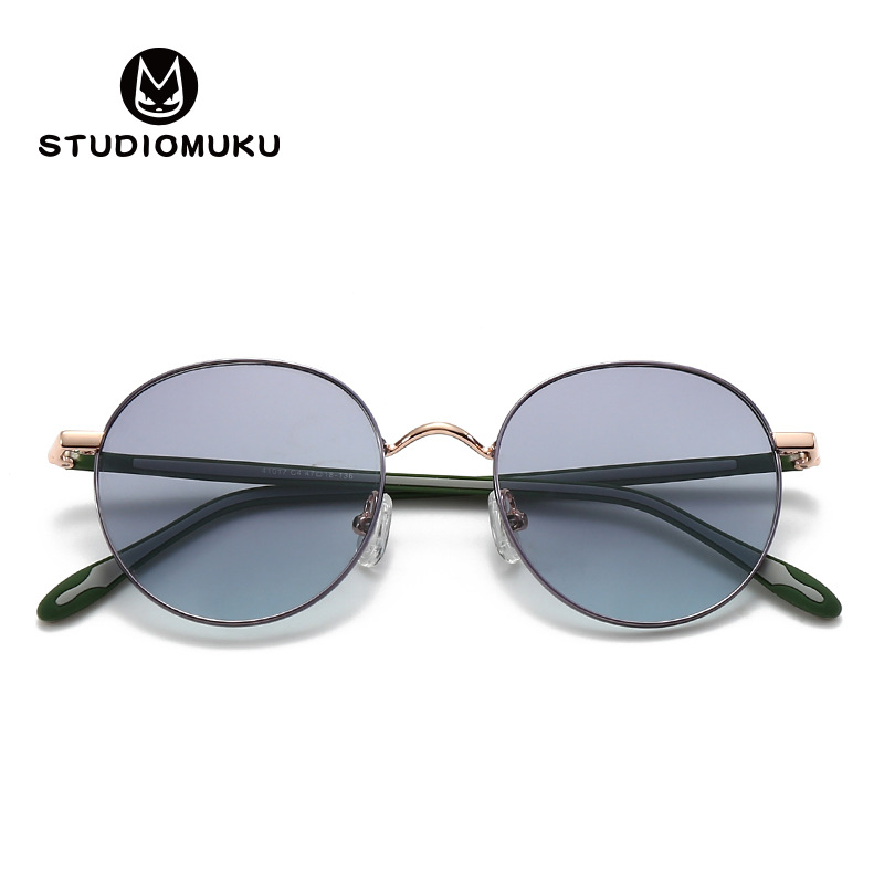 STUDIOMUKU gafas de madera cool alta sensación de pullo polarizado gafas de sol de nylon redondas con gafas de sol para niños