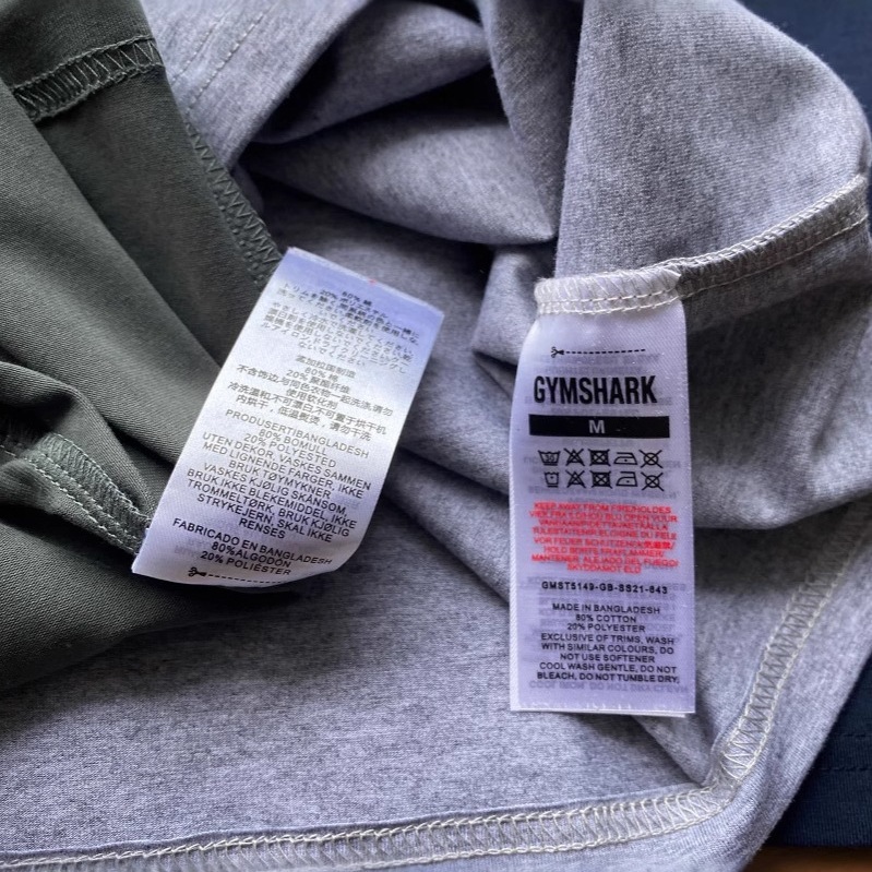 GYMSHARK マッスルシャー フィットネス トレーニング 通気性 半袖 Tシャツ 夏 メンズ ヘビースポーツ ルーズ トップ|undefined