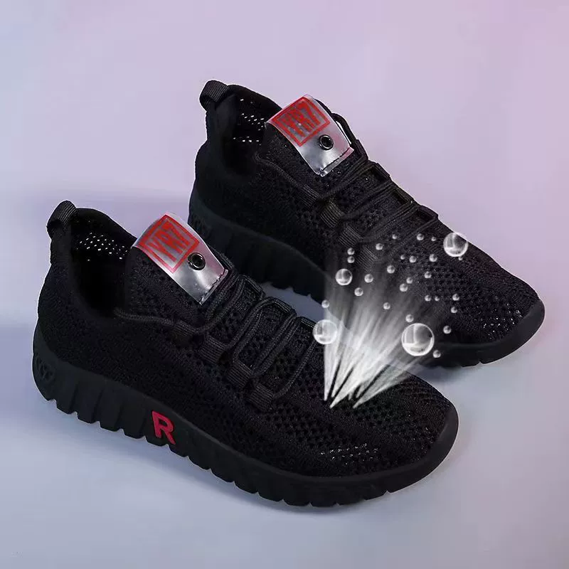 Белые сетчатые туфли для женщин, универсальные рабочие туфли из дышащей сетки с вырезами, старые тканевые туфли из Пекина, легкие рабочие туфли на мягкой подошве.