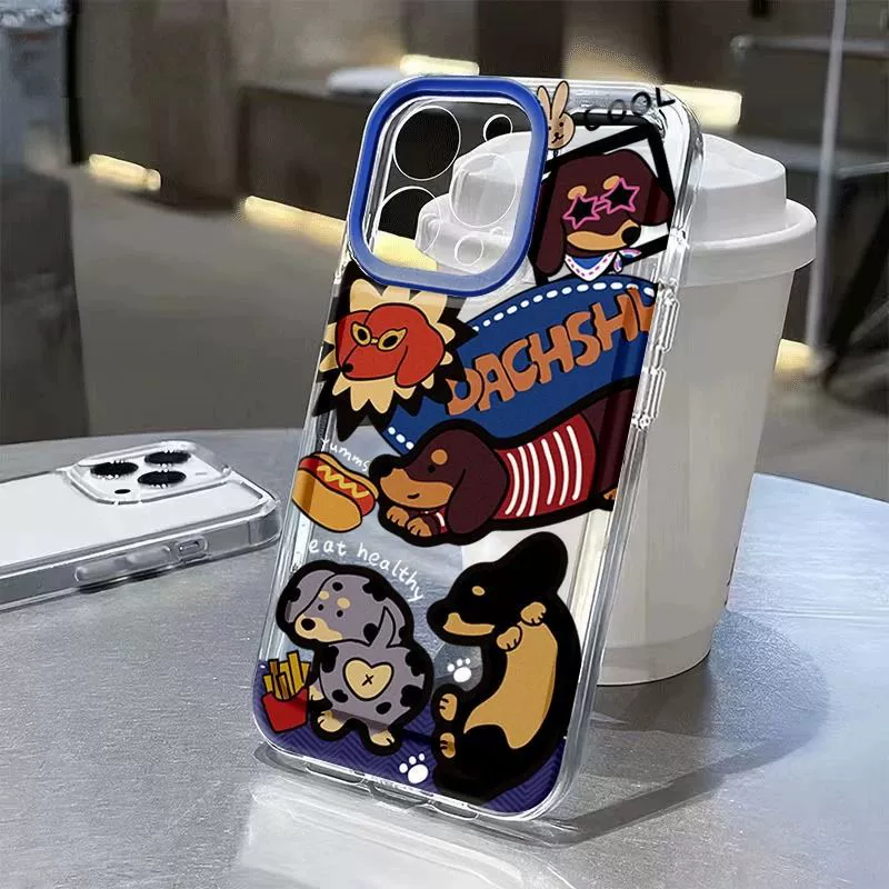 Чехол для телефона (Apple) совместим с iPhone 7–17 ProMax — прозрачный space-shell, милый рисунок