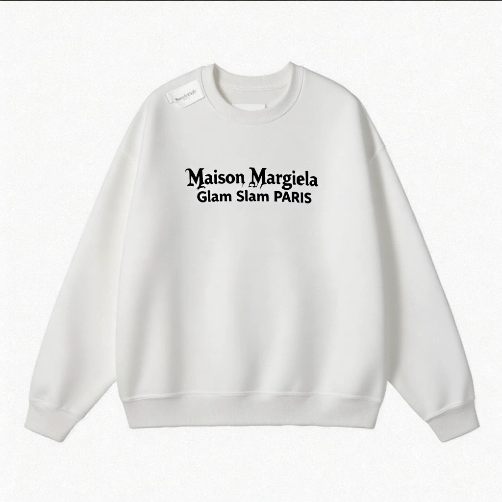 Футболка с длинным рукавом Maison Margiela унисекс свободного кроя с круглым вырезом