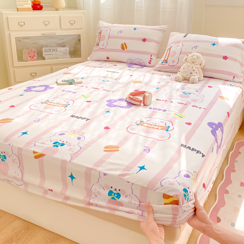 Madre y bebé dormir desnudo clase A cama de una sola pieza cama de algodón puro cubierta de cama de algodón lavado con agua cama de algodón cama de tres piezas