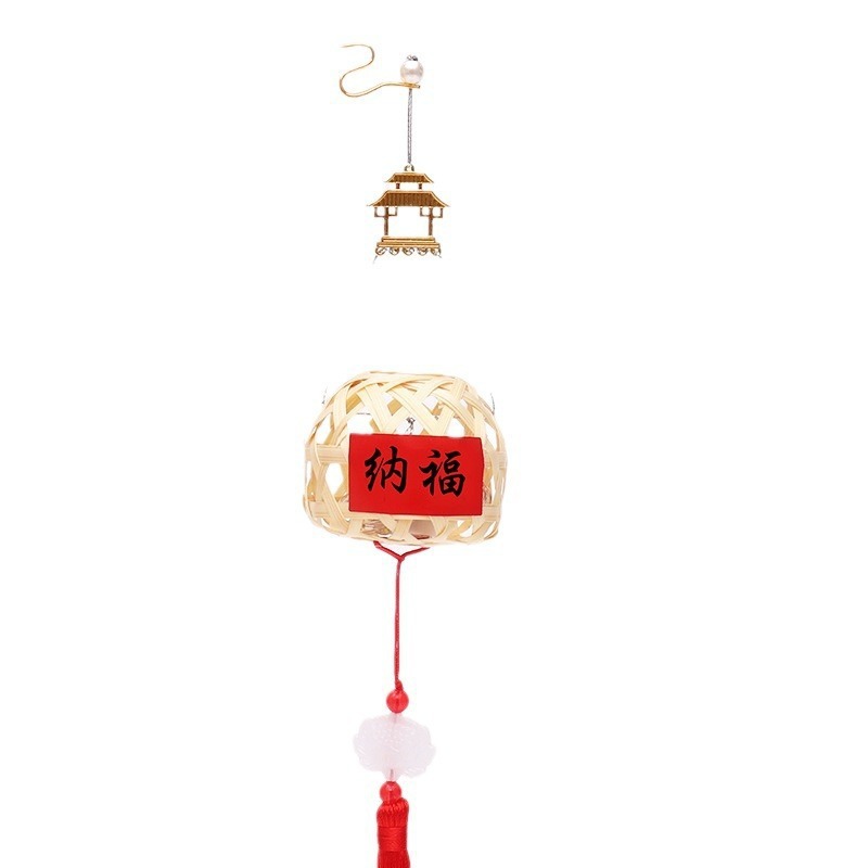 中秋节创意竹编灯笼儿童diy手工制作手提兔子花灯发光古风玉兔灯|undefined