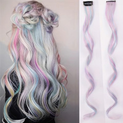 ウィッグピース 欧米風 クリップ式ヘアエクステ ロングカール カラーヘアエクステ 化繊製 ワンピースカールウィッグ ヘアエクステ代行
