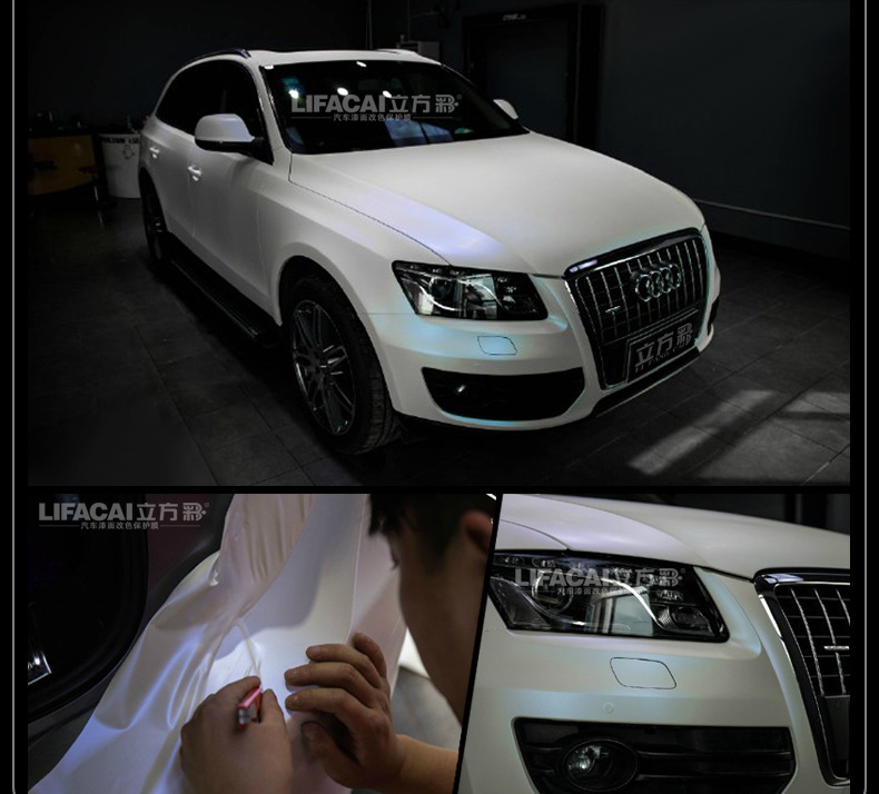 Car Color Changing Film White Film Sticker Pet Piano White Matte Glossy Crystal Carbon Fiber Full Body Interior