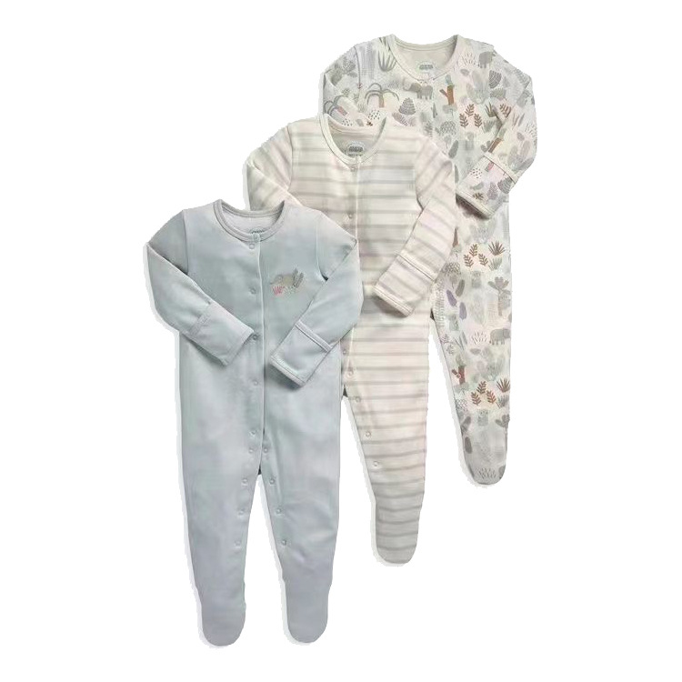 外国貿易の子供服春秋タイプの赤ちゃんのワンピースの長袖は足を包んでパジャマの新入生の赤ちゃんのプレゼントの箱を登ります。