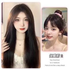 Hairpiece for women, one-piece long hair extension, natural straight hair, invisible and traceless, volume-adding hairpiece for fuller hair.