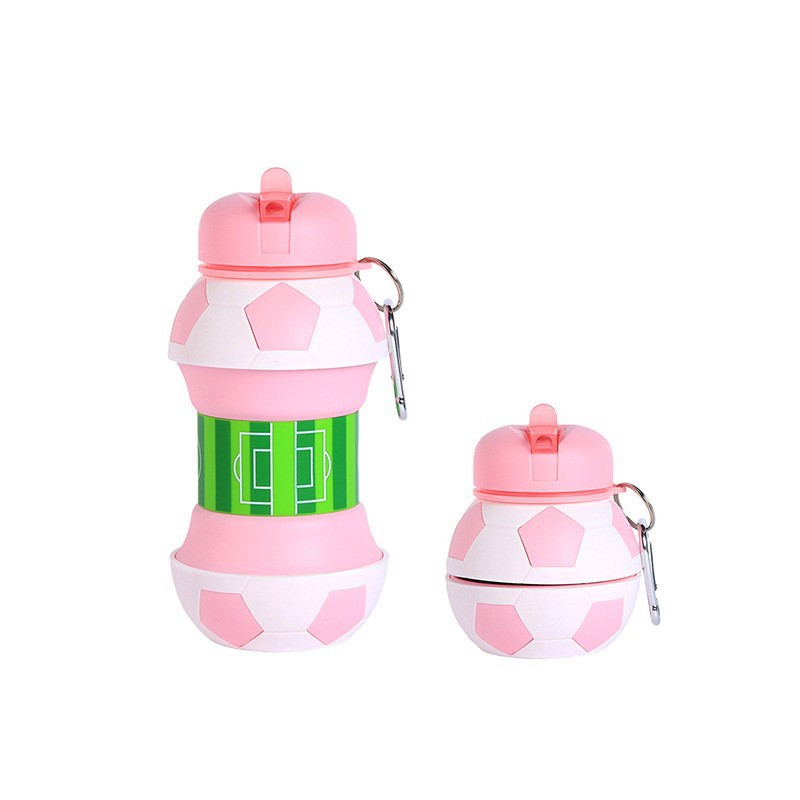 Fútbol transfronterizo taza plegable de silicona deportes al aire libre taza de agua creativa para estudiantes taza de agua portátil a prueba de caídas y fugas para niños