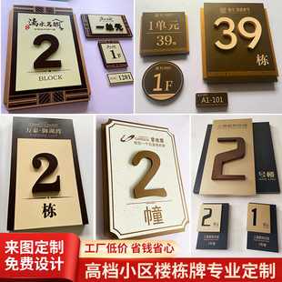 Community Building Plate, Unit Plate, Room Number Plate, Customized Stainless Steel Sign Plate, Floor Sign, Digital Door Plate