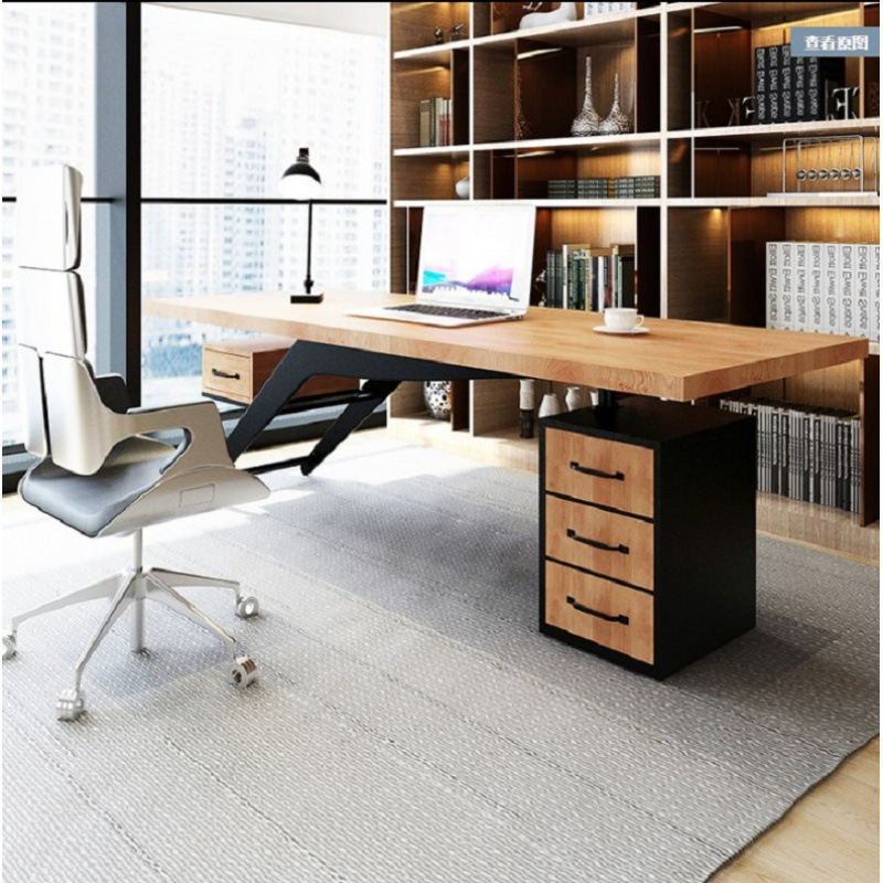 Nordic Solid Wood Desk Company Employee Studio Computer Desk Industrial Style Multi-Person Conference Table Wholesale Desk