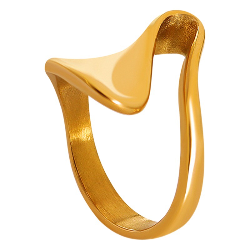 Accesorios de banquete de moda europea y americana personalidad geométrica no se desvanece anillo brillante de forma especial anillo de moda todo fósforo exquisito anillo