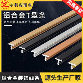 6063铝合金装饰线条 简约轻奢平面嵌入式收口条 铝合金t型条厂家