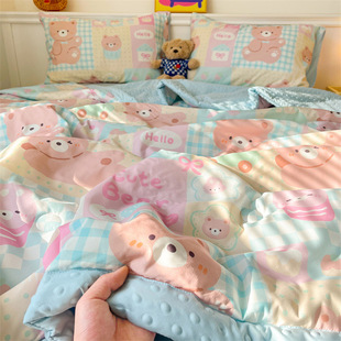 Class a Doudou Quilt 2025 New Soy Fiber Quilt Core Kidsren's Single Summer Cool Quilt Four-Piece Air-Conditioned Quilt 3