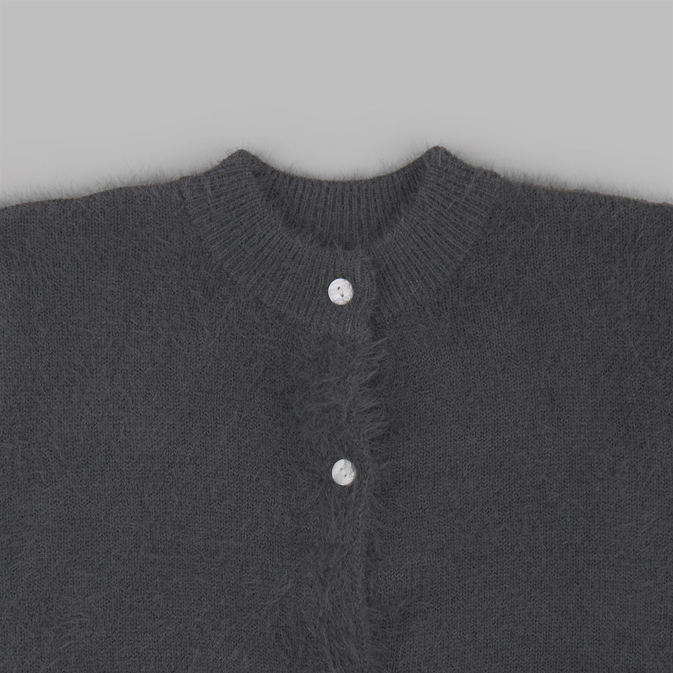 Áo cardigan dệt kim tay ngắn cổ bán cao ôm dáng phong cách retro — Màu hồng, Màu hồng cánh sen, Màu trắng, Màu tím chi tiết 44
