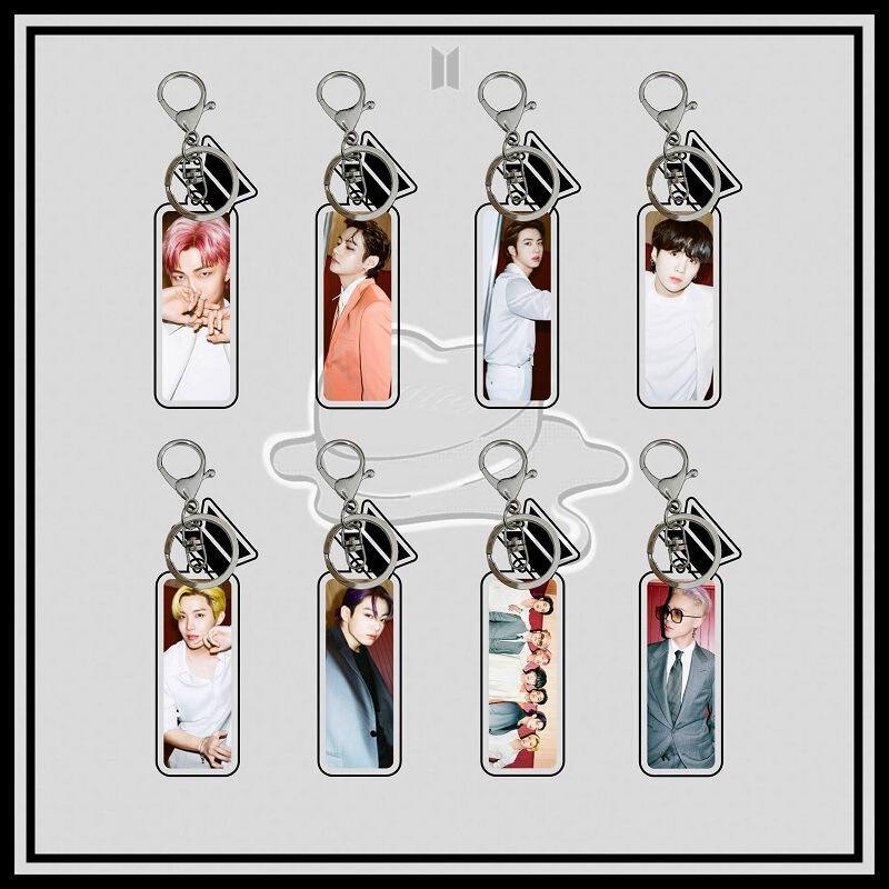 Acrylic keychain BTS Youth League butter album Star peripheral series Transparent Double-layer keychain
