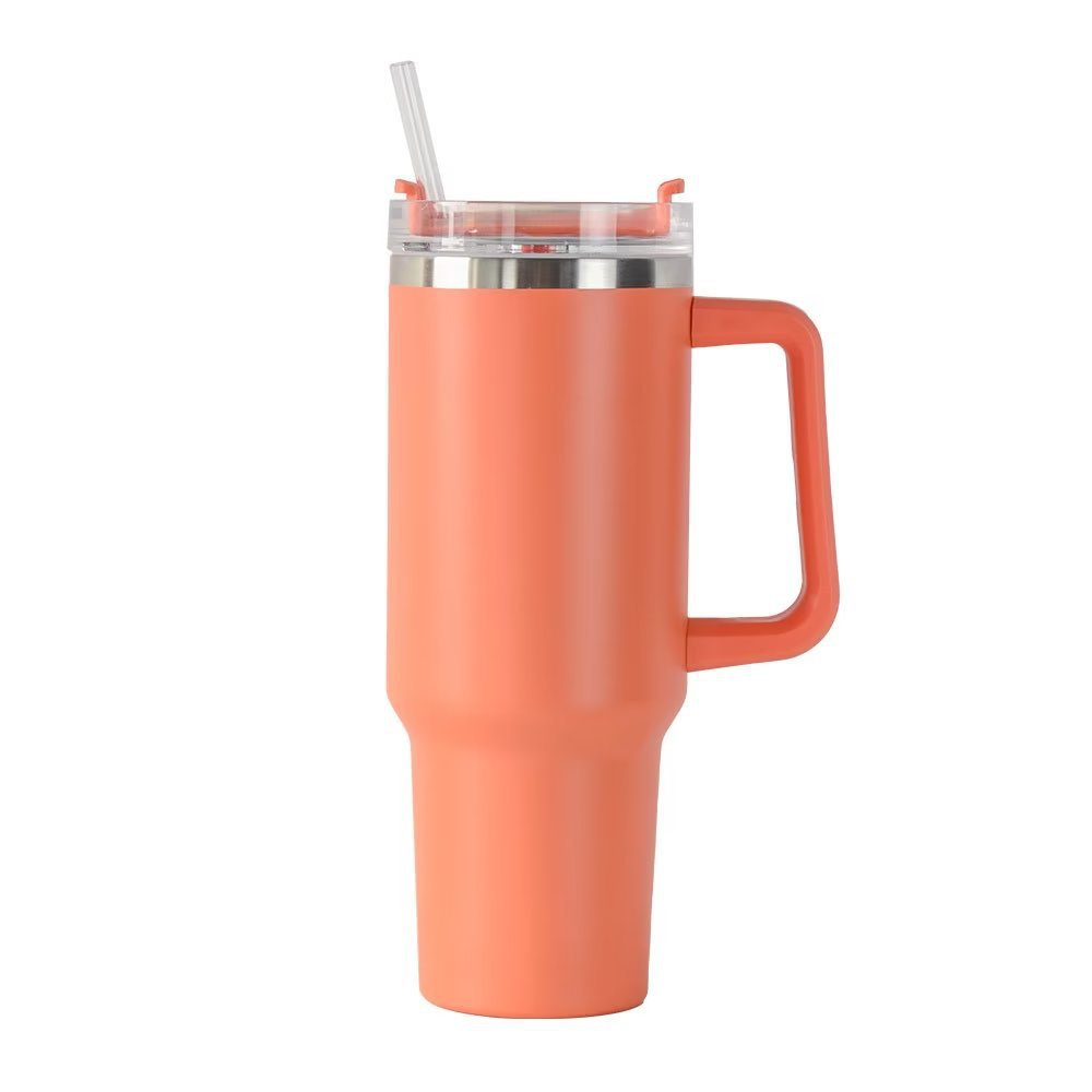 Transfronterizo 40oz mango taza de helado 304 taza de vacío de acero inoxidable aislamiento frío con paja taza de café taza de coche al por mayor