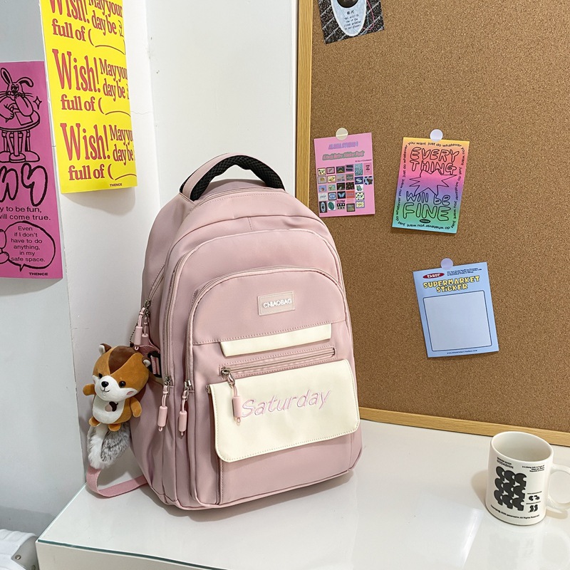 书包女大容量简约高中生背包休闲日系旅行包女大学生初中生双肩包 书包女大容量简约高中生背包休闲日系旅行包女大学生初中生双肩包