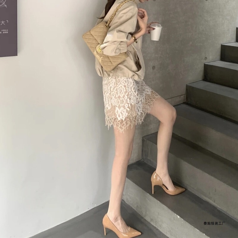 2026 Autumn Classic Label Jacket Early Autumn Slimming Cool Short Jacket + Lace Skirt Set