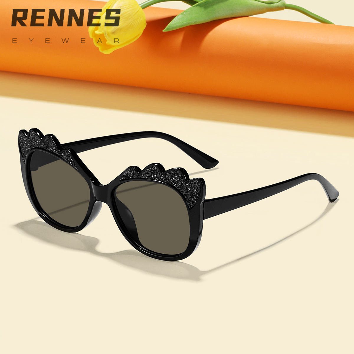 Nuevas gafas de sol de color caramelo de dibujos animados lindo con lentejuelas para niños transfronterizos