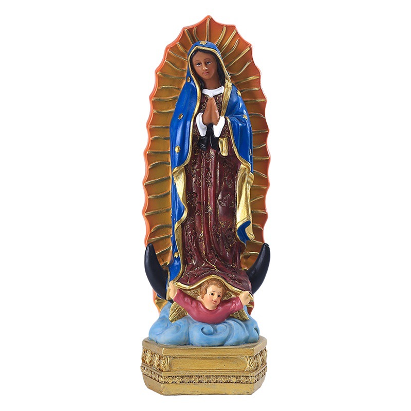 Suministro transfronterizo de adornos clásicos mexicanos de personajes de 20 cm de altura para regalos de decoración de interiores para el Día de la Madre, artesanías de resina.