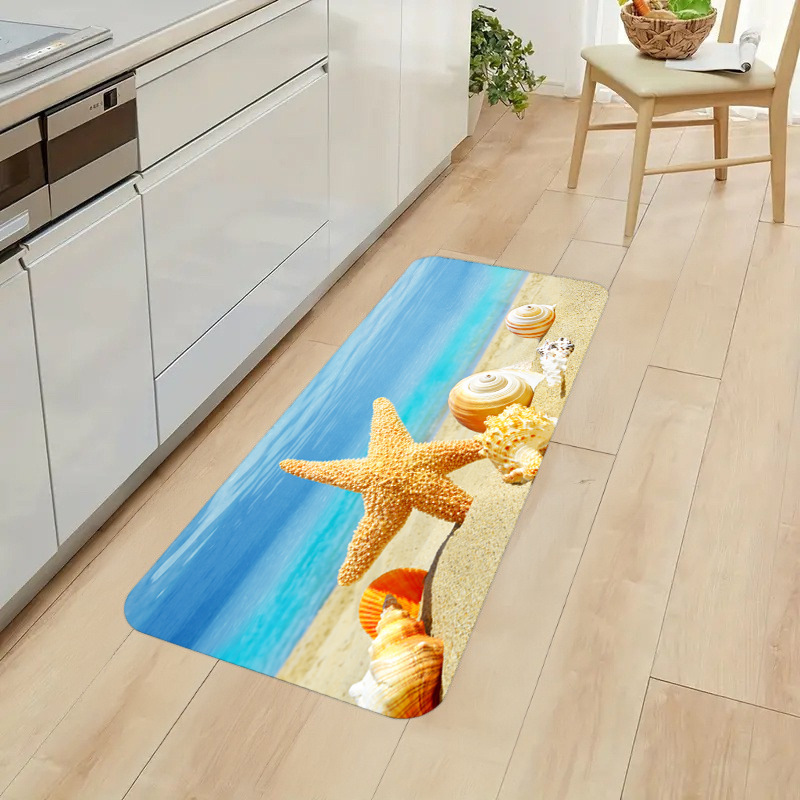 Hot-Selling Starfish Floor Mat Diatom Mud Kitchen Bathroom Water-Absorbent Bathroom Door Non-Slip Foot Mat Diatom Mud Floor Mat