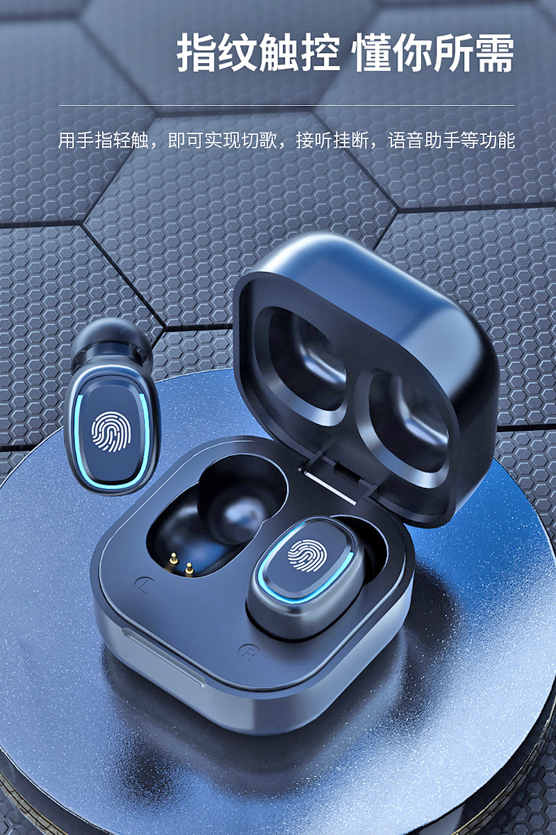 Douyin E-ticaret TWS gerçek kablosuz Bluetooth kulaklıklar kulak içi spor dokunmatik dijital ekranlı toptan satış