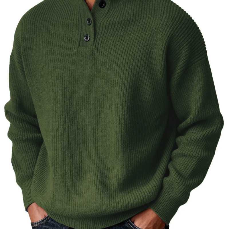 2025 European and American Cross-Border Amazon Independent Site Autumn and Winter Men's Knitted Sweatshirt Casual Versatile Stand Collar Sweater for Men 2025 European and American Cross-Border Amazon Independent Site Autumn and Winter Men's Knitted Sweatshirt Casual Versatile Stand Collar Sweater for Men